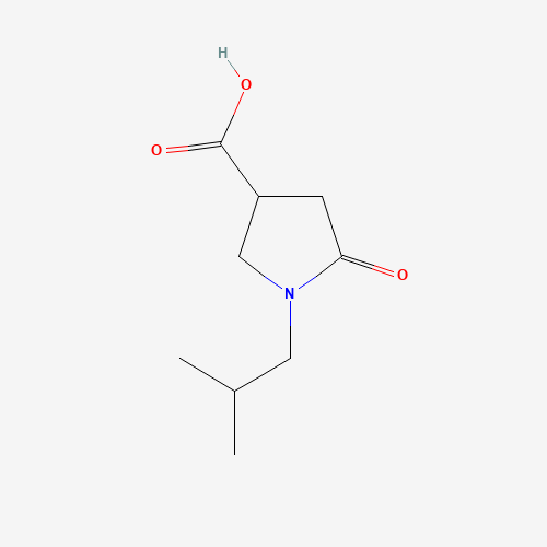 1-Isobutyl-5-oxopyrrolidine-3-carboxylic acid (CAS: 773865-07-9) - Chemical Structure and Molecular Formula 