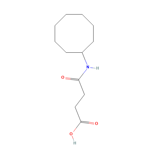 4-(Cyclooctylamino)-4-oxobutanoic acid (CAS: 392714-61-3) - Chemical Structure and Molecular Formula 