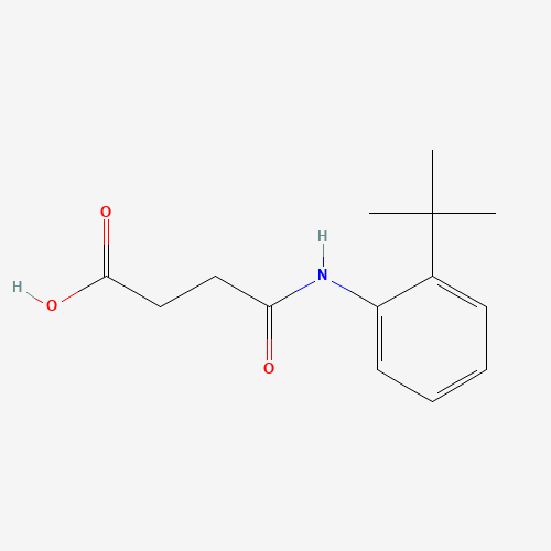 4-[(2-tert-Butylphenyl)amino]-4-oxobutanoic acid (CAS: 904807-77-8) - Chemical Structure and Molecular Formula 