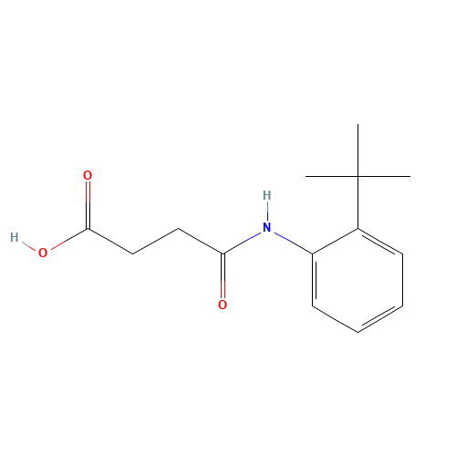 4-[(2-tert-Butylphenyl)amino]-4-oxobutanoic acid (CAS: 904807-77-8) - Chemical Structure and Molecular Formula 
