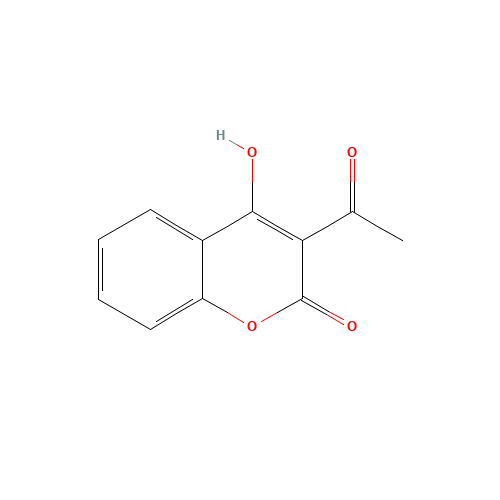 3-Acetyl-4-hydroxy-2H-chromen-2-one (CAS: 2555-37-5) - Chemical Structure and Molecular Formula 