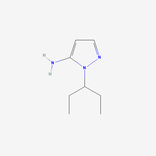 1-(1-Ethylpropyl)-1H-pyrazol-5-amine (CAS: 90206-24-9) - Chemical Structure and Molecular Formula 