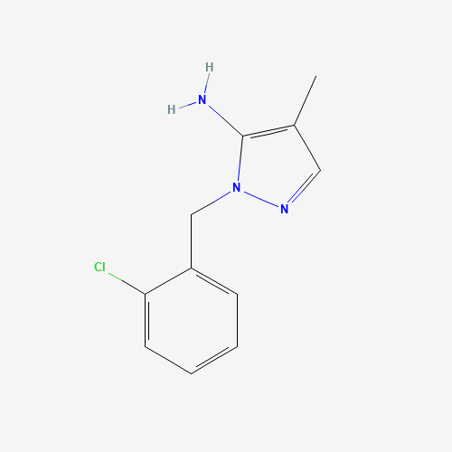 1-(2-Chlorobenzyl)-4-methyl-1H-pyrazol-5-amine (CAS: 1015845-68-7) - Chemical Structure and Molecular Formula 