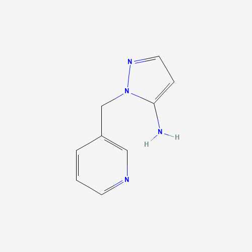 1-(Pyridin-3-ylmethyl)-1H-pyrazol-5-amine (CAS: 852990-17-1) - Chemical Structure and Molecular Formula 