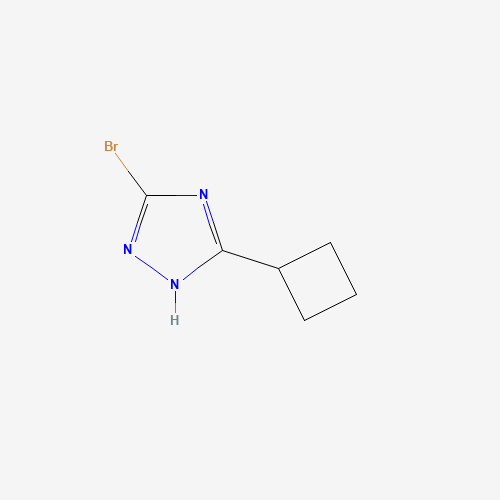 5-Bromo-3-cyclobutyl-1H-1,2,4-triazole (CAS: 1199215-81-0) - Chemical Structure and Molecular Formula 