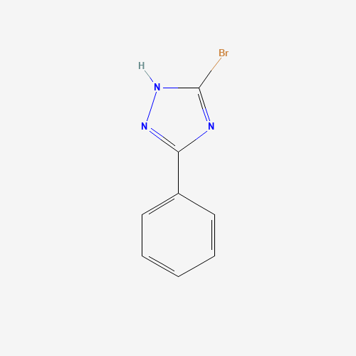 3-Bromo-5-phenyl-1H-1,2,4-triazole (CAS: 15777-59-0) - Chemical Structure and Molecular Formula 