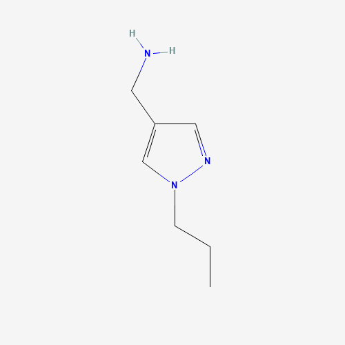 [(1-Propyl-1H-pyrazol-4-yl)methyl]amine (CAS: 1006333-36-3) - Chemical Structure and Molecular Formula 