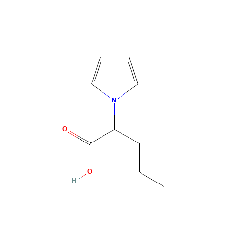 2-(1H-Pyrrol-1-yl)pentanoic acid (CAS: 70901-15-4) - Chemical Structure and Molecular Formula 