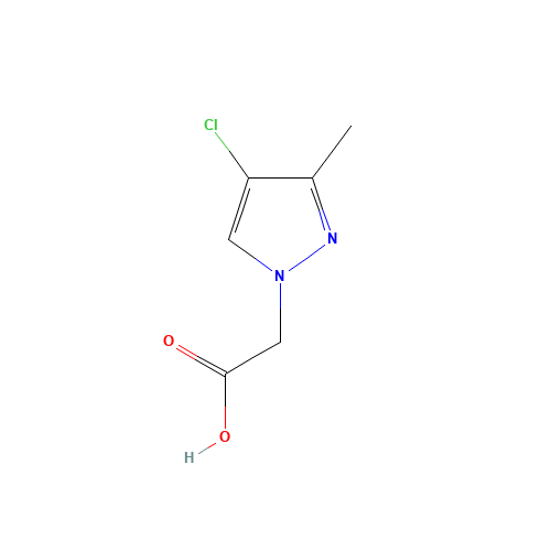 (4-Chloro-3-methyl-1H-pyrazol-1-yl)acetic acid (CAS: 180741-31-5) - Chemical Structure and Molecular Formula 