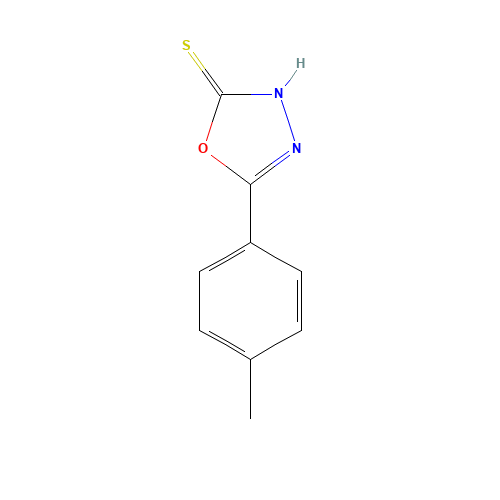 5-(4-Methylphenyl)-1,3,4-oxadiazole-2-thiol (CAS: 31130-15-1) - Chemical Structure and Molecular Formula 