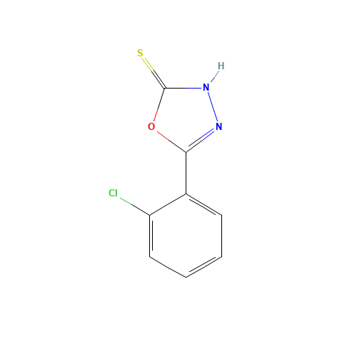 5-(2-Chlorophenyl)-1,3,4-oxadiazole-2-thiol (CAS: 23766-27-0) - Chemical Structure and Molecular Formula 