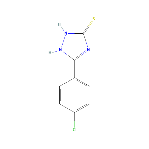 5-(4-Chlorophenyl)-4H-1,2,4-triazole-3-thiol (CAS: 26028-65-9) - Chemical Structure and Molecular Formula 