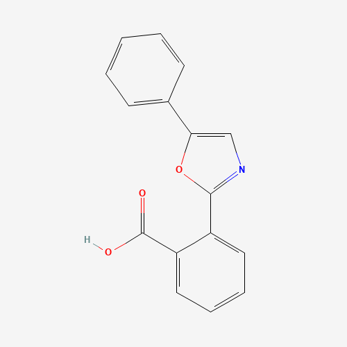 2-(5-Phenyl-1,3-oxazol-2-yl)benzoic acid (CAS: 23464-97-3) - Chemical Structure and Molecular Formula 
