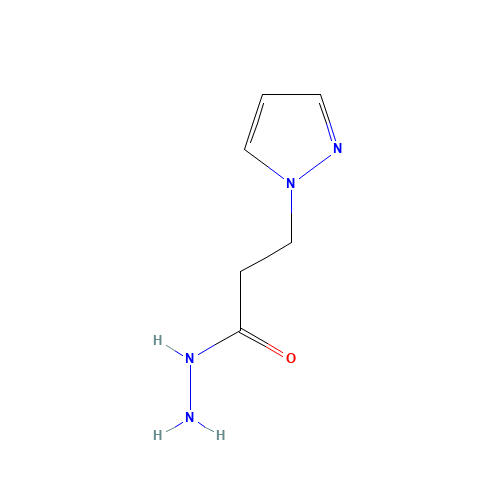 3-(1H-Pyrazol-1-yl)propanohydrazide (CAS: 1177300-40-1) - Chemical Structure and Molecular Formula 