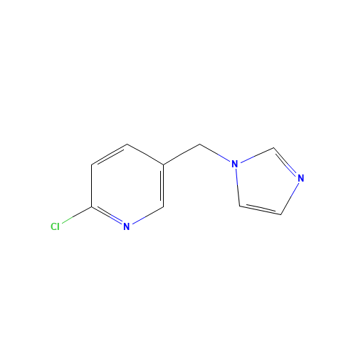 2-Chloro-5-(1H-imidazol-1-ylmethyl)pyridine (CAS: 230617-61-5) - Chemical Structure and Molecular Formula 