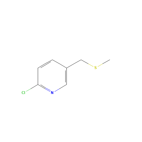 2-Chloro-5-[(methylthio)methyl]pyridine (CAS: 1021870-94-9) - Chemical Structure and Molecular Formula 