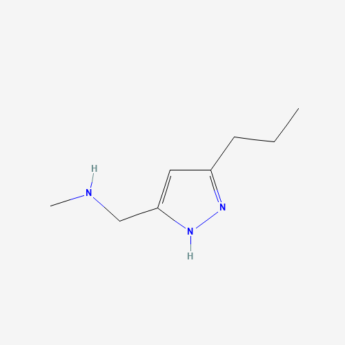 N-Methyl-1-(5-propyl-1H-pyrazol-3-yl)methanamine (CAS: 880361-74-0) - Chemical Structure and Molecular Formula 