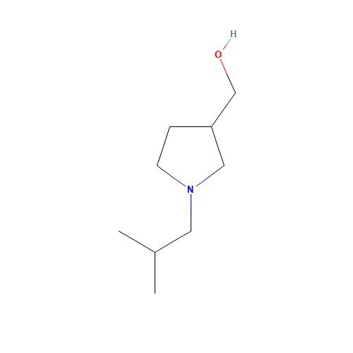 (1-Isobutylpyrrolidin-3-yl)methanol (CAS: 910442-13-6) - Chemical Structure and Molecular Formula 