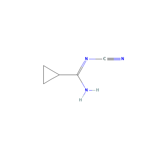 N'-Cyanocyclopropanecarboximidamide (CAS: 1211577-53-5) - Chemical Structure and Molecular Formula 