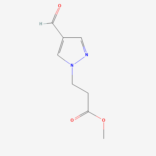 Methyl 3-(4-formyl-1H-pyrazol-1-yl)propanoate (CAS: 1215295-99-0) - Chemical Structure and Molecular Formula 