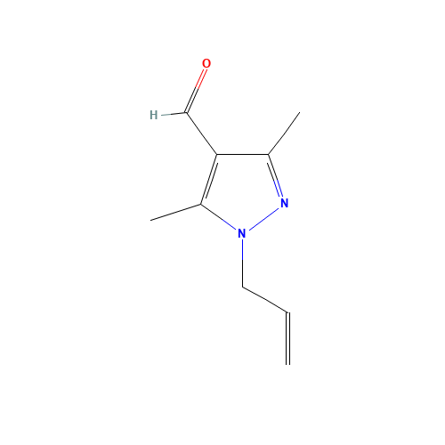 1-Allyl-3,5-dimethyl-1H-pyrazole-4-carbaldehyde (CAS: 1155595-91-7) - Chemical Structure and Molecular Formula 