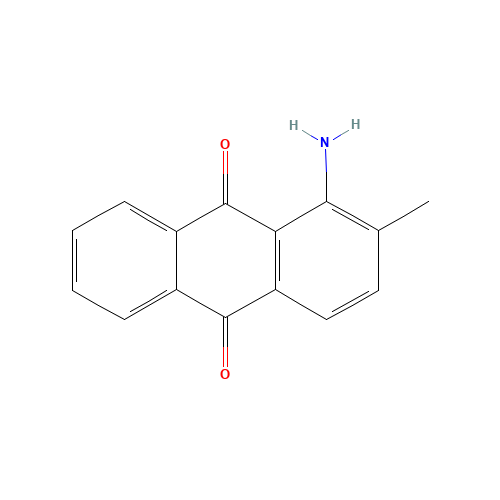 1-Amino-2-methylanthra-9,10-quinone (CAS: 82-28-0) - Chemical Structure and Molecular Formula 