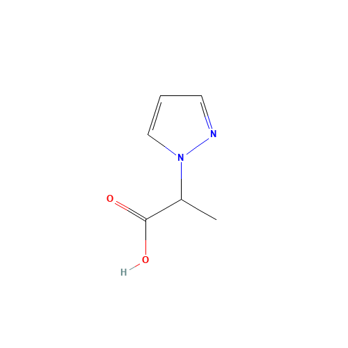 2-(1H-Pyrazol-1-yl)propanoic acid (CAS: 956722-93-3) - Chemical Structure and Molecular Formula 