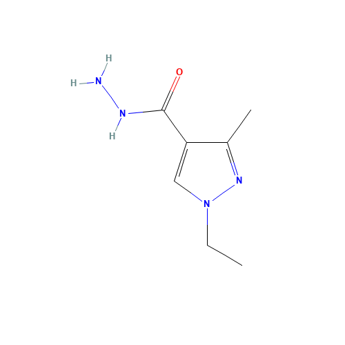 1-Ethyl-3-methyl-1H-pyrazole-4-carbohydrazide (CAS: 1177272-66-0) - Chemical Structure and Molecular Formula 