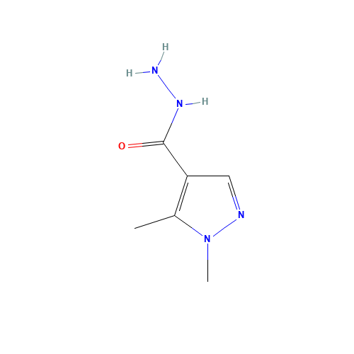 1,5-Dimethyl-1H-pyrazole-4-carbohydrazide (CAS: 864948-68-5) - Chemical Structure and Molecular Formula 