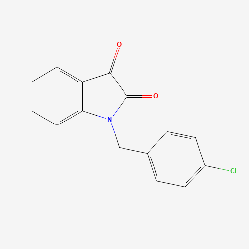 1-(4-Chlorobenzyl)-1H-indole-2,3-dione (CAS: 26960-66-7) - Chemical Structure and Molecular Formula 