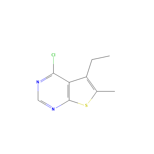 4-Chloro-5-ethyl-6-methylthieno[2,3-d]pyrimidine (CAS: 439692-90-7) - Chemical Structure and Molecular Formula 