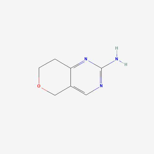 7,8-Dihydro-5H-pyrano[4,3-d]pyrimidin-2-amine (CAS: 1211486-21-3) - Chemical Structure and Molecular Formula 