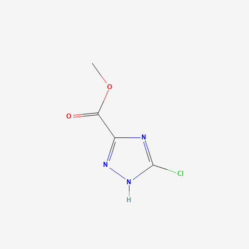 Methyl 3-chloro-1H-1,2,4-triazole-5-carboxylate (CAS: 21733-05-1) - Chemical Structure and Molecular Formula 