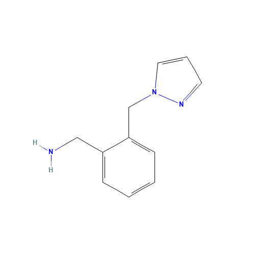 [2-(1H-Pyrazol-1-ylmethyl)benzyl]amine (CAS: 878466-22-9) - Chemical Structure and Molecular Formula 