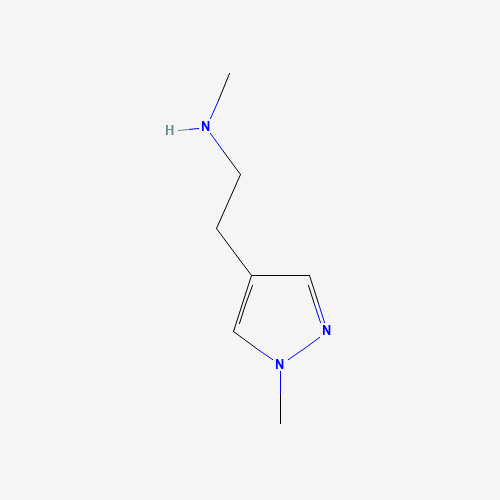 N-Methyl-2-(1-methyl-1H-pyrazol-4-yl)ethanamine (CAS: 1093879-63-0) - Chemical Structure and Molecular Formula 