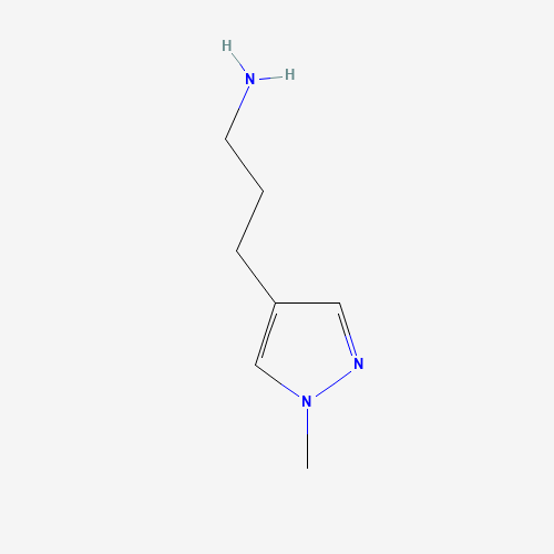 [3-(1-Methyl-1H-pyrazol-4-yl)propyl]amine (CAS: 1211488-02-6) - Chemical Structure and Molecular Formula 