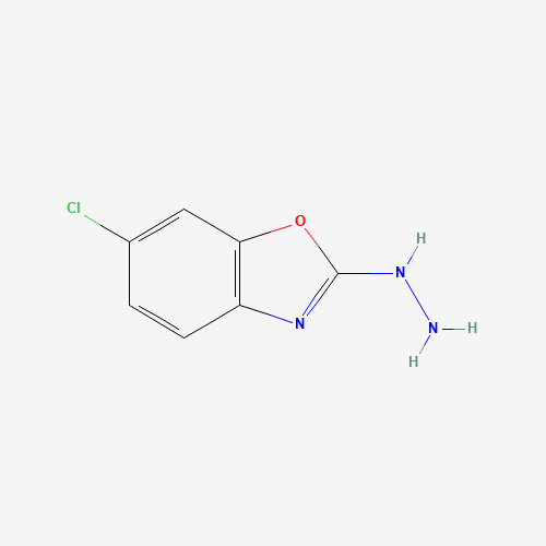 6-Chloro-2-hydrazino-1,3-benzoxazole (CAS: 912773-31-0) - Chemical Structure and Molecular Formula 