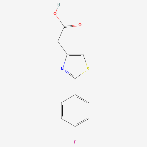 [2-(4-Fluorophenyl)-1,3-thiazol-4-yl]acetic acid (CAS: 17969-24-3) - Chemical Structure and Molecular Formula 