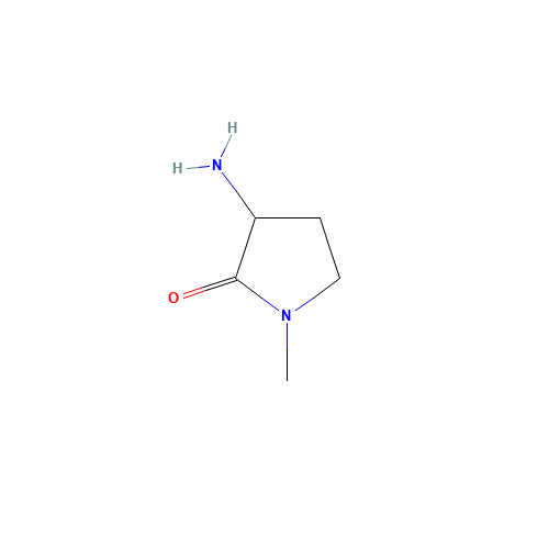 3-Amino-1-methylpyrrolidin-2-one (CAS: 119329-48-5) - Chemical Structure and Molecular Formula 