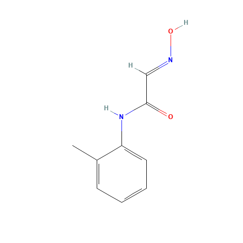 (2E)-2-(Hydroxyimino)-N-(2-methylphenyl)acetamide (CAS: 1132-03-2) - Chemical Structure and Molecular Formula 
