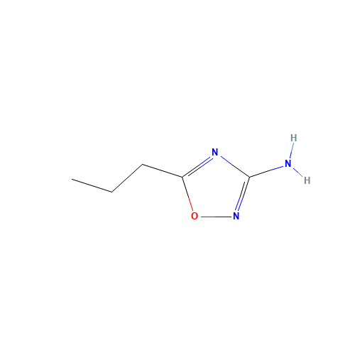 5-Propyl-1,2,4-oxadiazol-3-amine (CAS: 171006-99-8) - Chemical Structure and Molecular Formula 