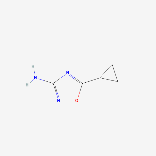 5-Cyclopropyl-1,2,4-oxadiazol-3-amine (CAS: 868696-42-8) - Chemical Structure and Molecular Formula 