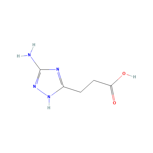 3-(3-Amino-1H-1,2,4-triazol-5-yl)propanoic acid (CAS: 933753-12-9) - Chemical Structure and Molecular Formula 