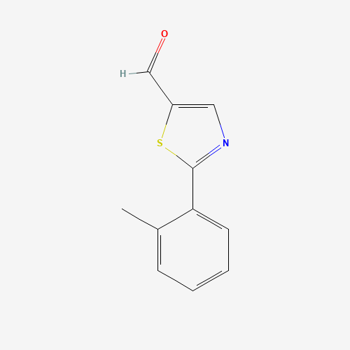 2-(2-Methylphenyl)-1,3-thiazole-5-carbaldehyde (CAS: 915919-92-5) - Chemical Structure and Molecular Formula 