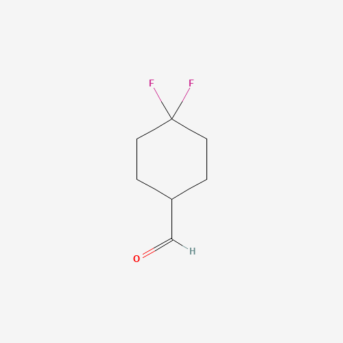 4,4-Difluorocyclohexanecarboxaldehyde (CAS: 265108-36-9) - Chemical Structure and Molecular Formula 