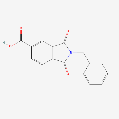 2-Benzyl-1,3-dioxoisoindoline-5-carboxylic acid (CAS: 67822-75-7) - Chemical Structure and Molecular Formula 