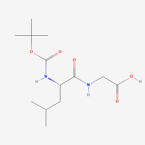 N-(tert-Butoxycarbonyl)-L-leucylglycine chemical structure N-(tert-Butoxycarbonyl)-L-leucylglycine (CAS: 32991-17-6) - Chemical Structure and Molecular Formula