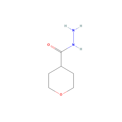 Tetrahydro-2H-pyran-4-carbohydrazide (CAS: 59293-18-4) - Chemical Structure and Molecular Formula 