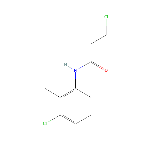 3-Chloro-N-(3-chloro-2-methylphenyl)propanamide (CAS: 39494-09-2) - Chemical Structure and Molecular Formula 