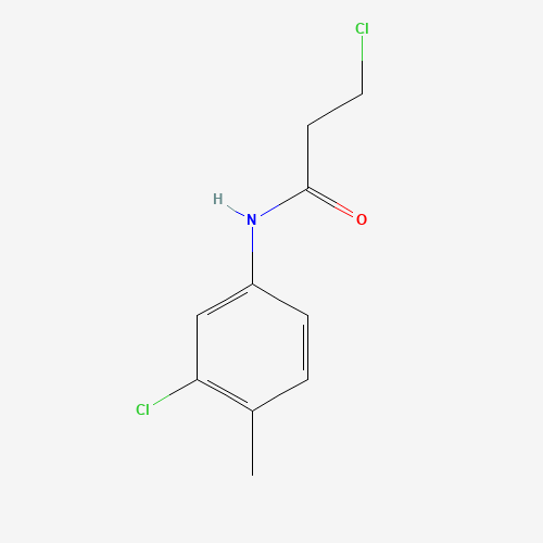 3-Chloro-N-(3-chloro-4-methylphenyl)propanamide (CAS: 51318-77-5) - Chemical Structure and Molecular Formula 